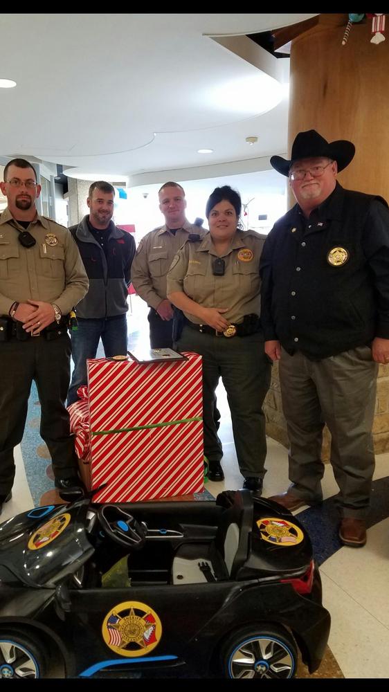 Sheriff and Deputies with Toy Police Car