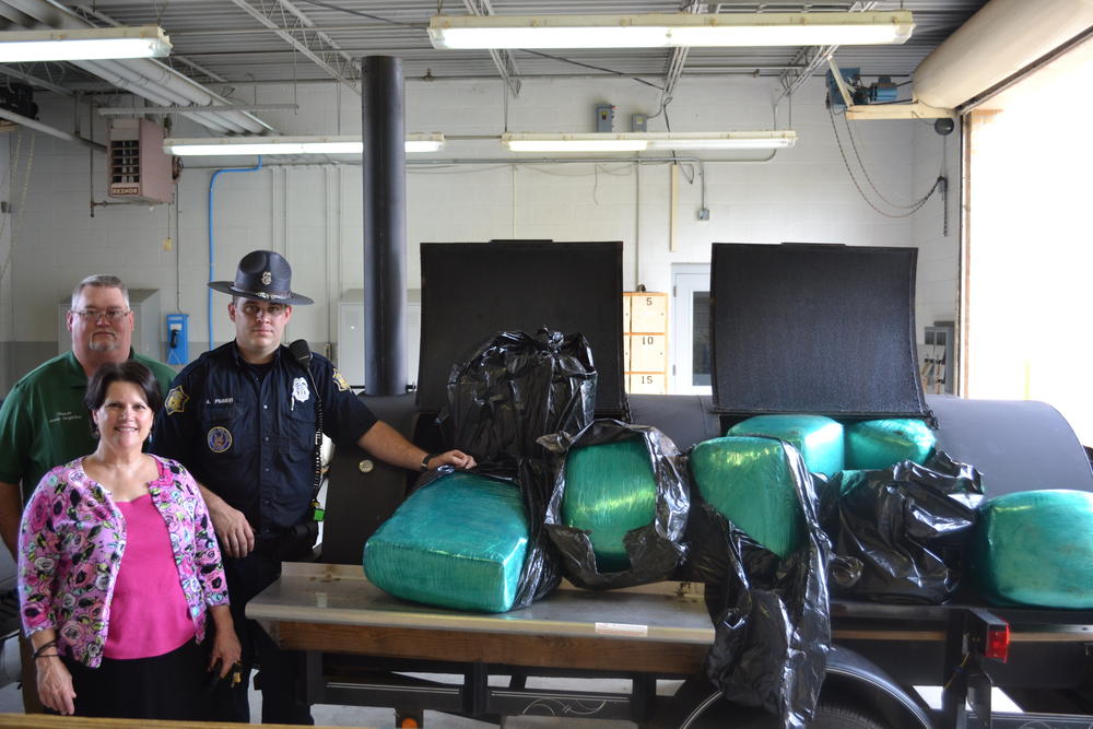 Officer with Marijuana found in grill