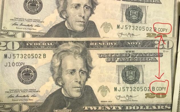 $20 bill Copy